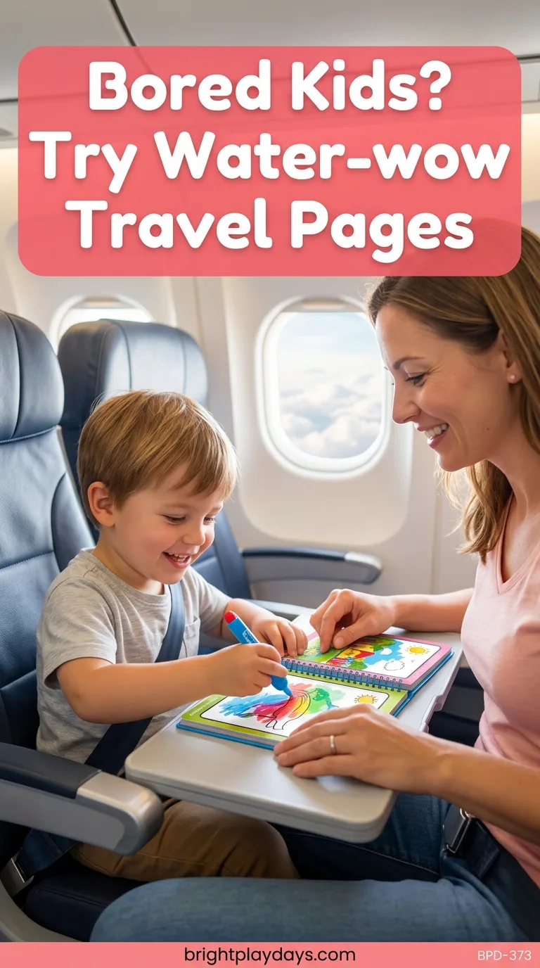 Keeping a child busy on an airplane