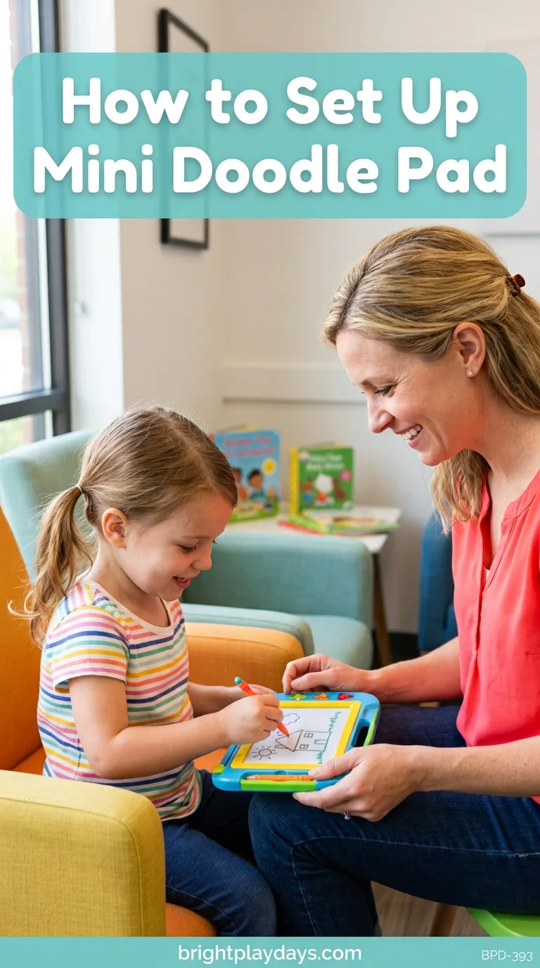 Keeping a child occupied in a waiting room
