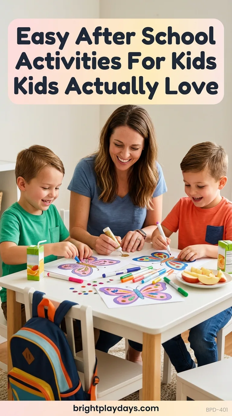 Screen-free after school play idea