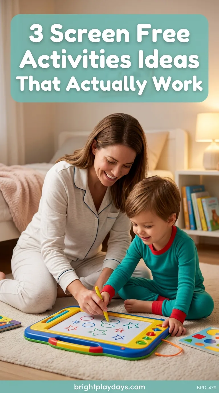 Screen-free bedtime routine idea