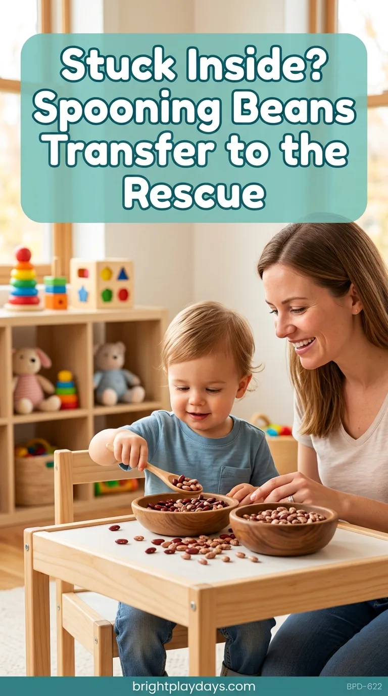 Toddler busy with a hands-on activity