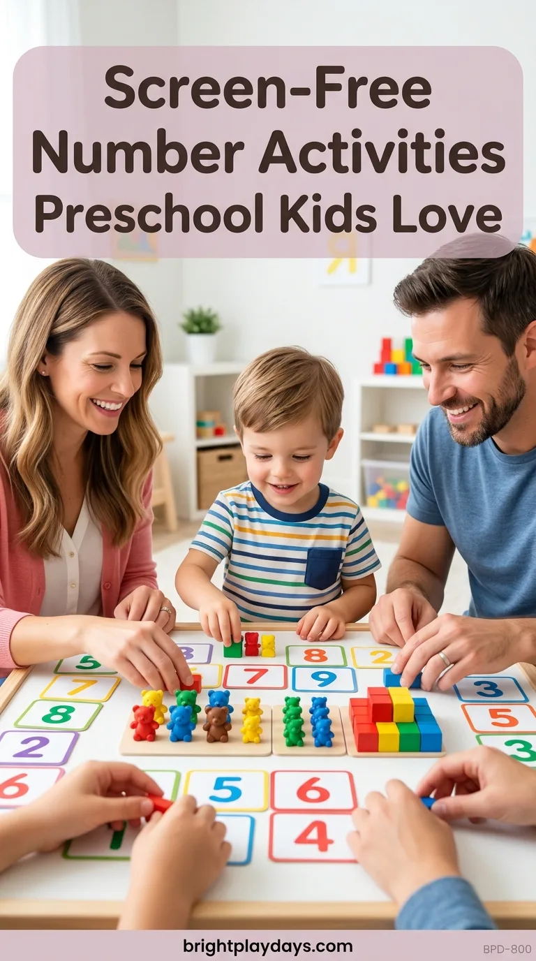 Screen-free number recognition play