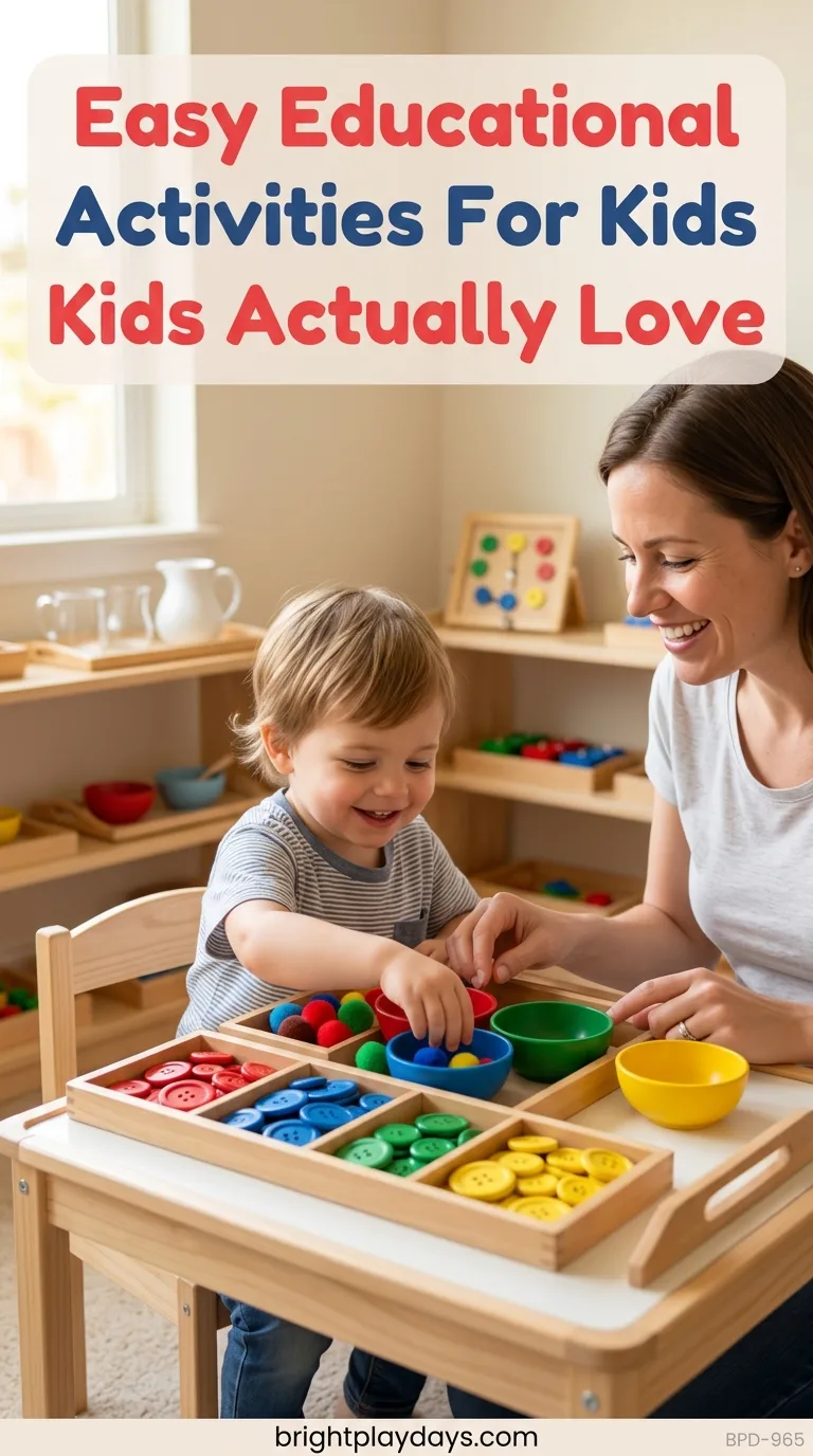 Screen-free activity for building independence