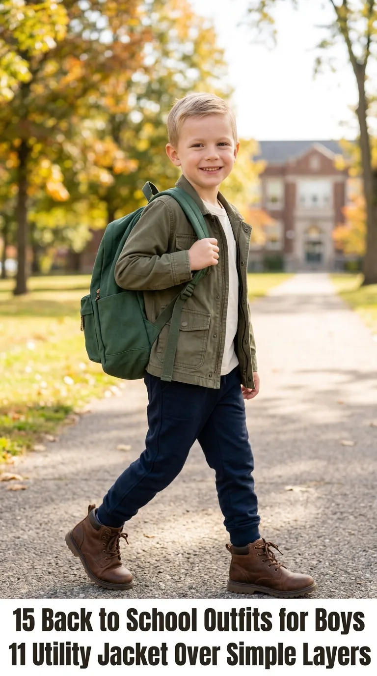 Boy carrying backpack