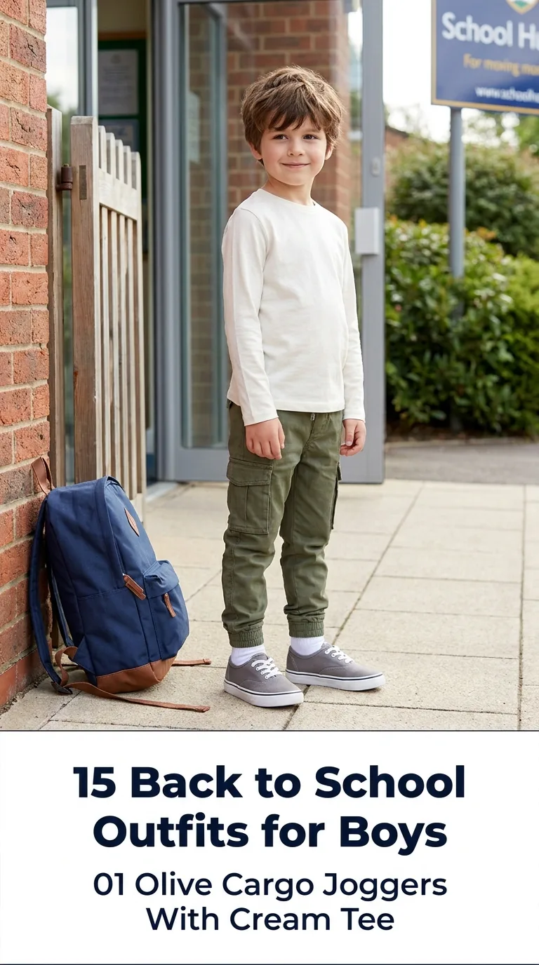 Boy wearing back to school