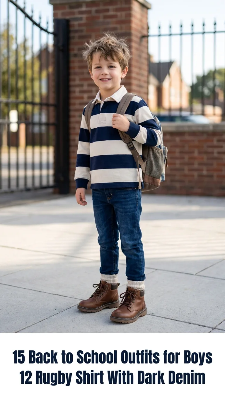 Boy wearing school outfit