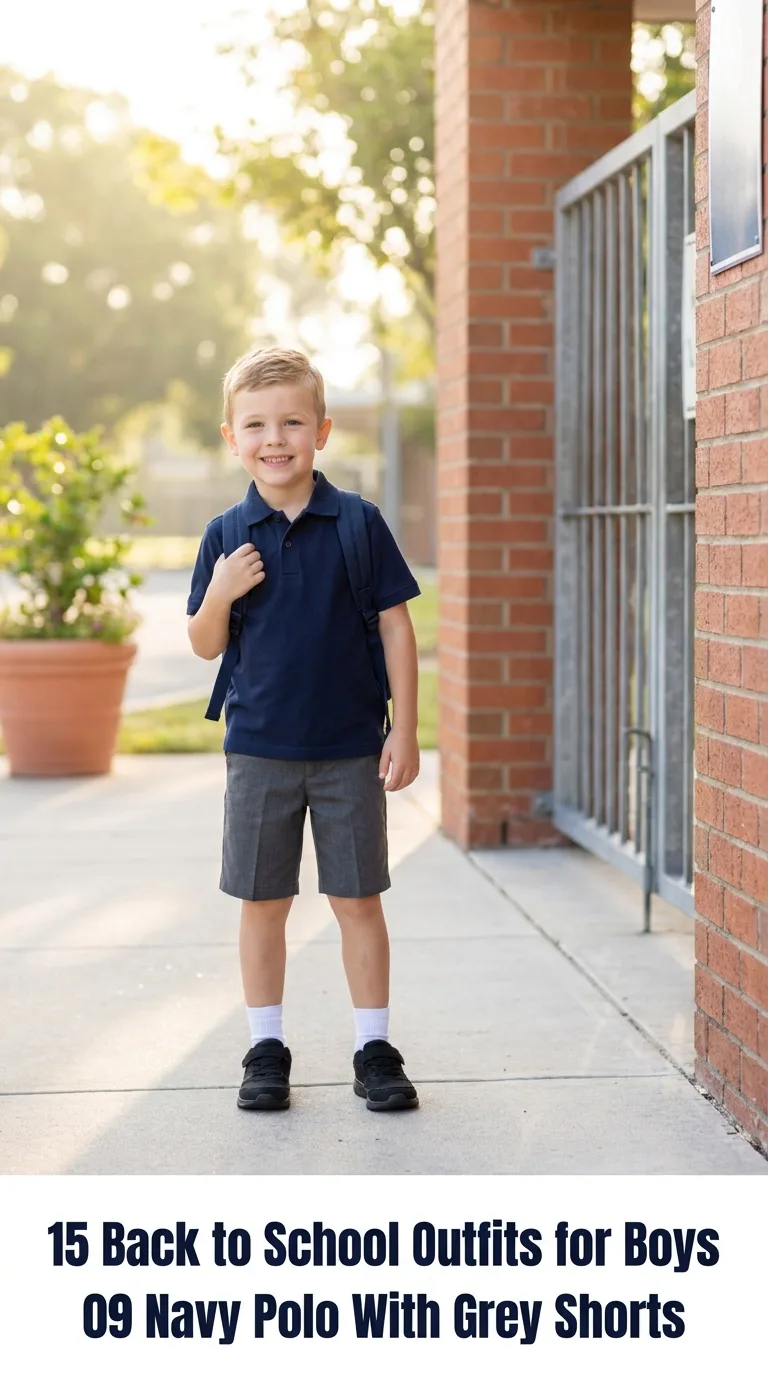 Boy wearing school outfit