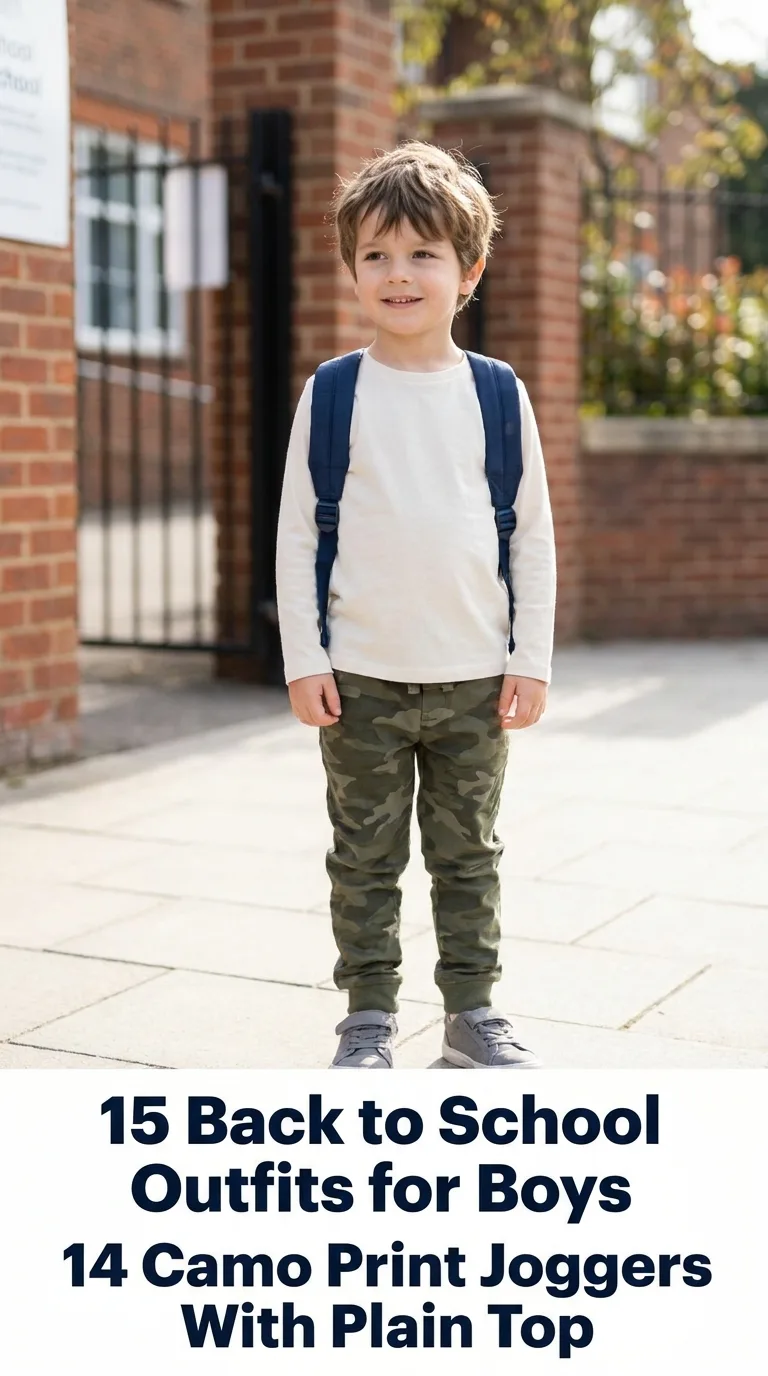 Boy wearing back to school