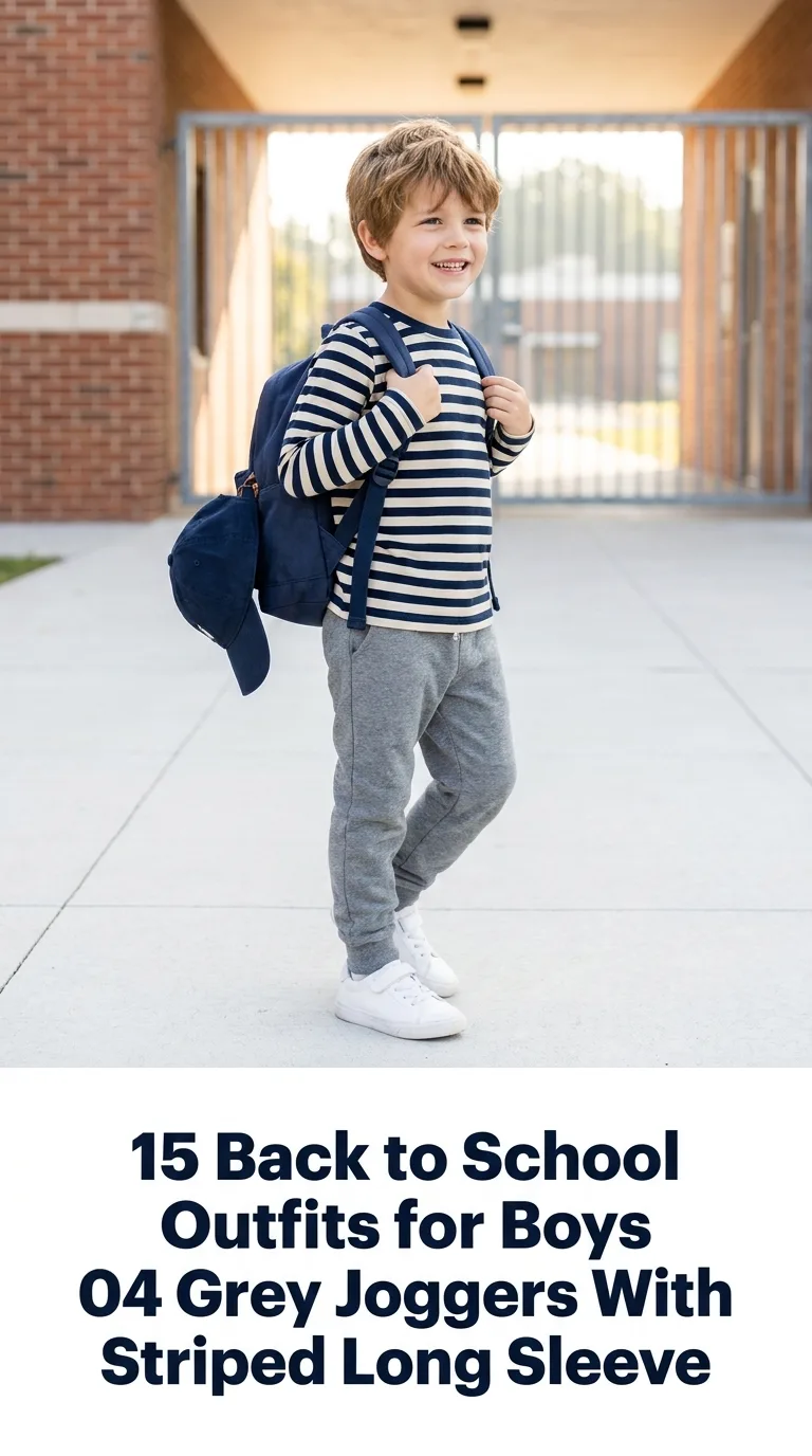 Boy wearing school outfit