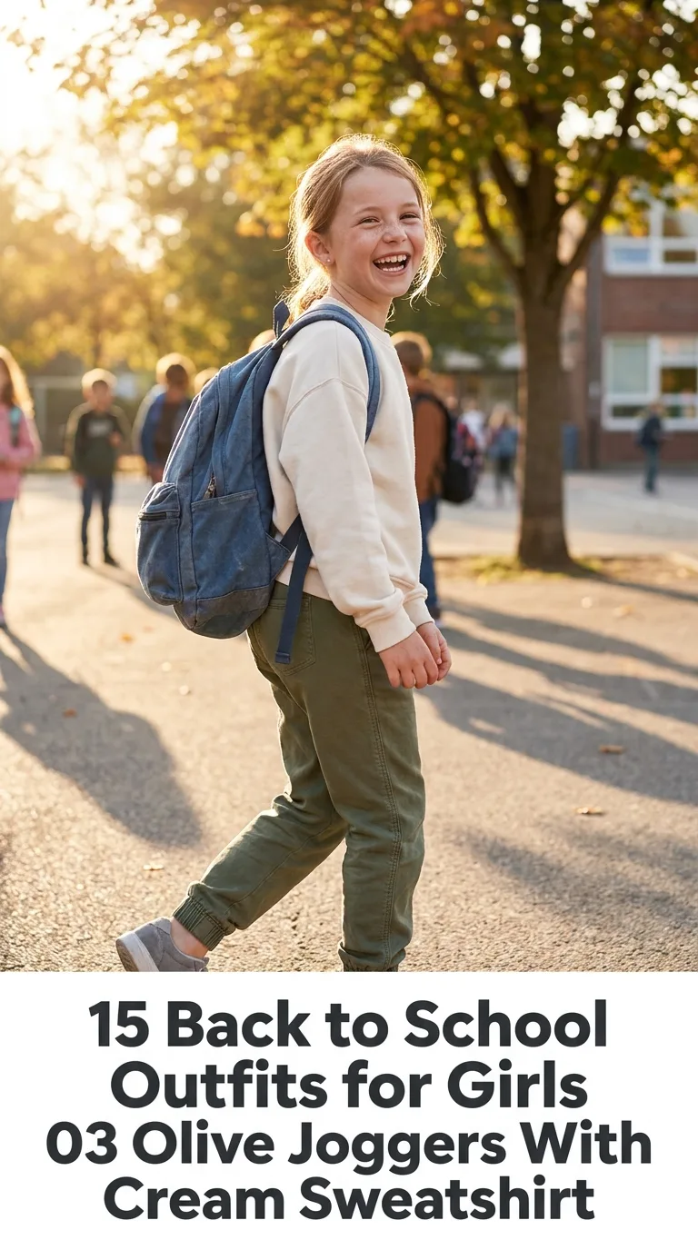 Girl with backpack in schoolyard