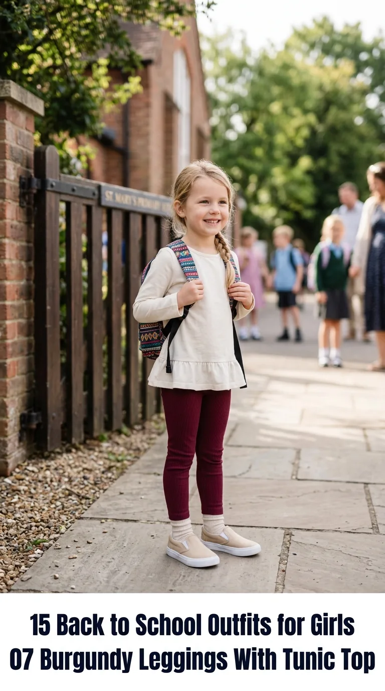 Child standing by school gate