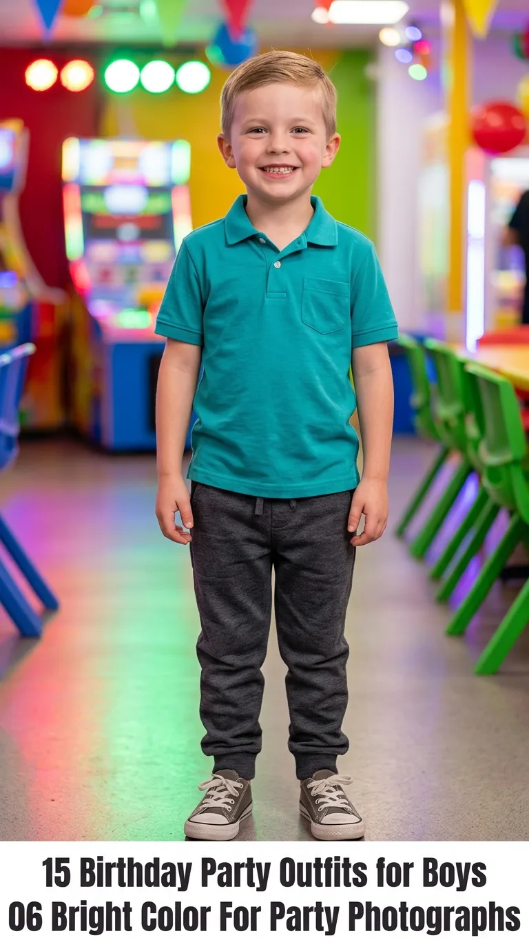Boy smiling at birthday party