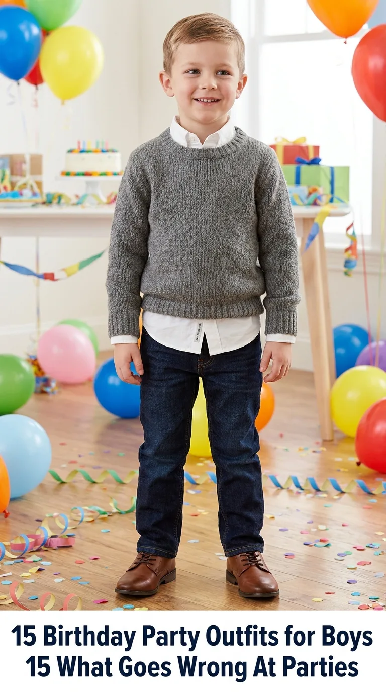 Boy wearing party outfit indoors