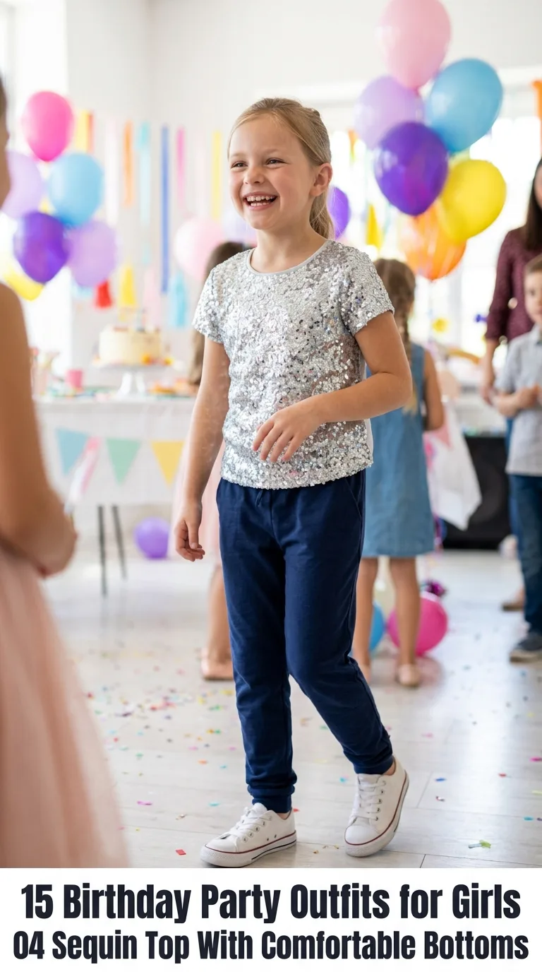 Girl smiling at birthday party
