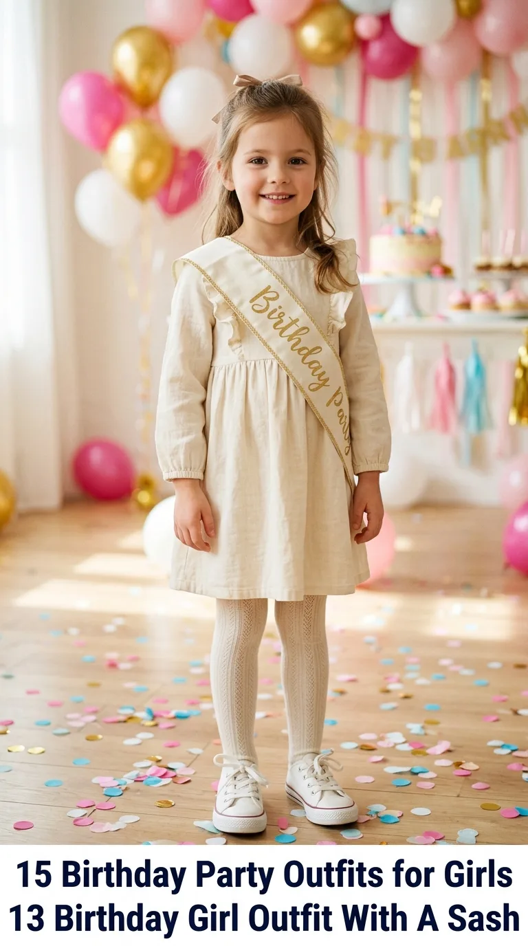 Child standing at birthday party