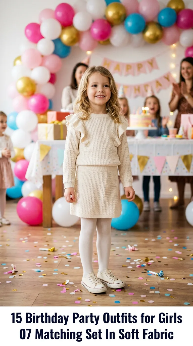 Child standing at birthday party