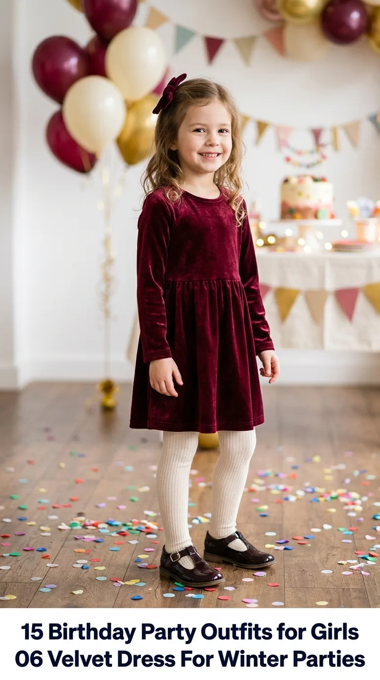 Child standing at birthday party
