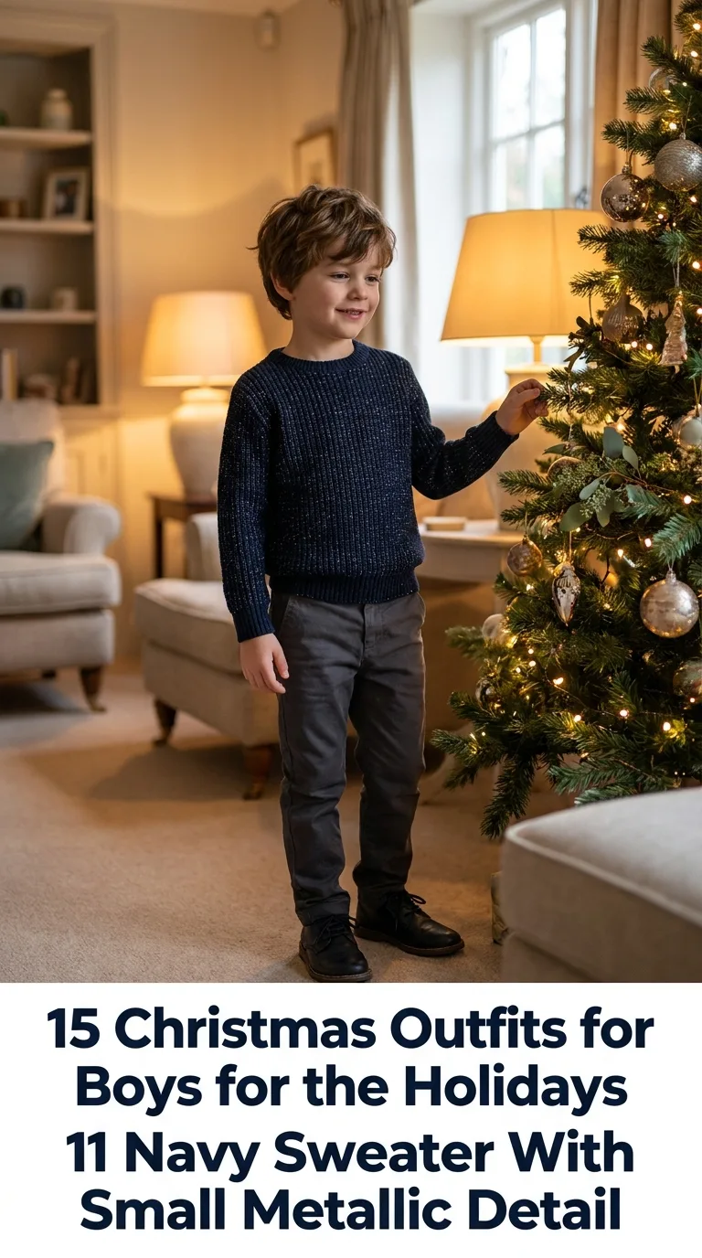 Boy wearing Christmas outfit