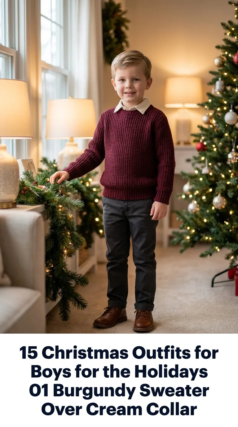 Boy wearing Christmas outfit