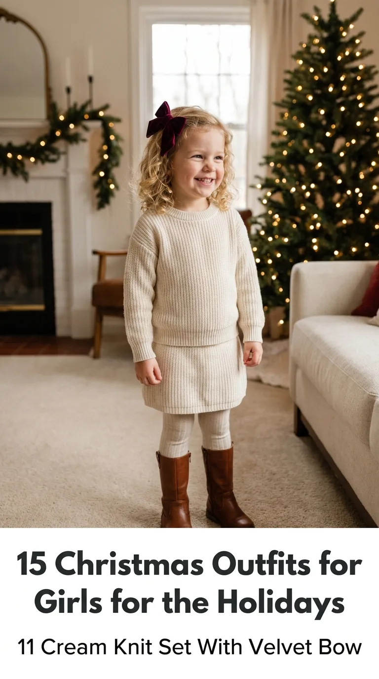 Girl wearing Christmas outfit