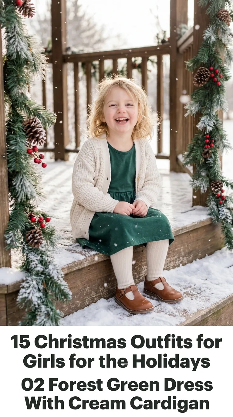 Girl wearing Christmas outfit